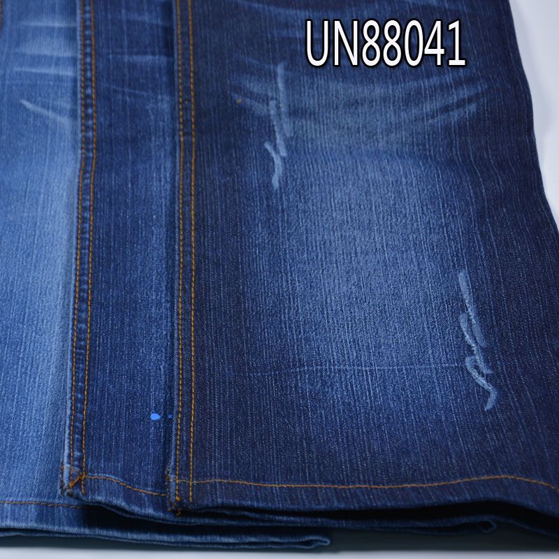 滌棉彈力牛仔布 9oz 52/54" 1.6%彈21%滌77.4%棉左斜牛仔布 UN88041