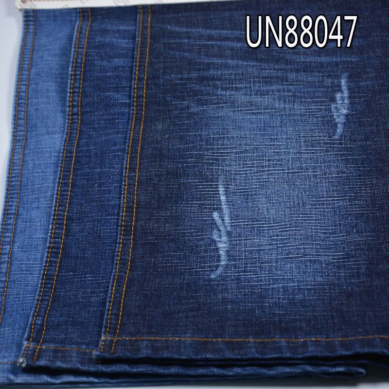 滌棉彈力竹節牛仔 12.5oz 60/61" 16.8%滌83.2%棉竹節右斜牛仔布 UN88047