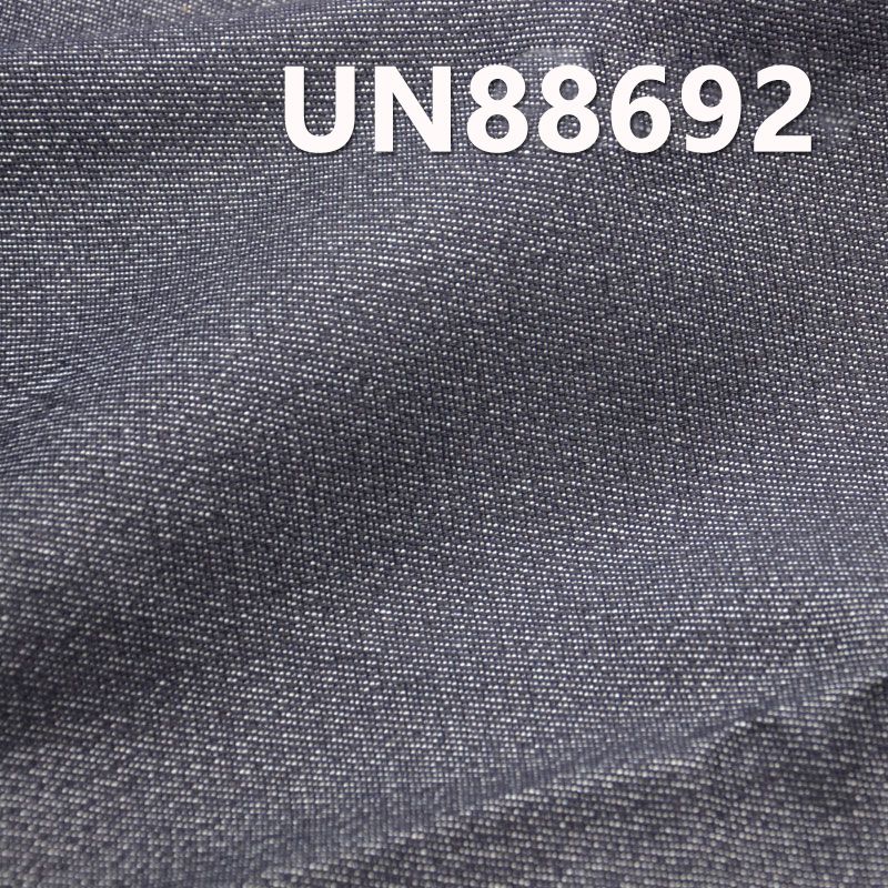 滌棉竹節斜紋牛仔 11oz 58/59"  7.7%滌92.3%棉竹節右斜牛仔布 UN88692