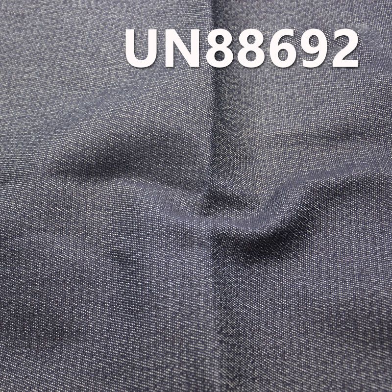 滌棉竹節斜紋牛仔 11oz 58/59"  7.7%滌92.3%棉竹節右斜牛仔布 UN88692