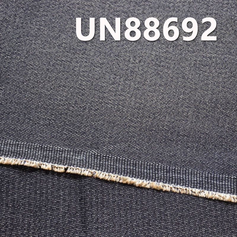 滌棉竹節斜紋牛仔 11oz 58/59"  7.7%滌92.3%棉竹節右斜牛仔布 UN88692