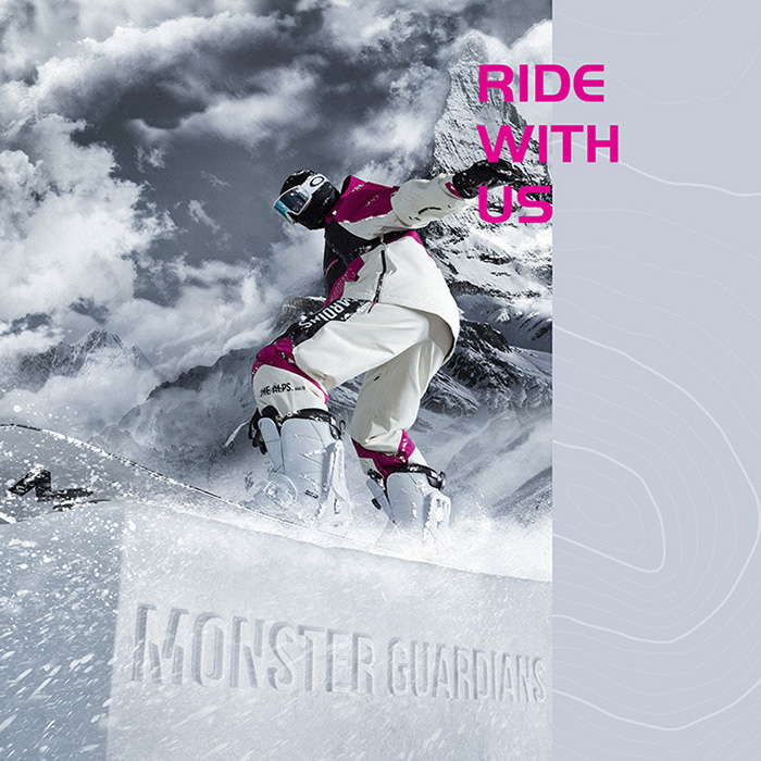 Monster Guardians 情侣同款连帽滑雪服：畅玩哈尔滨 RIDE WITH US!